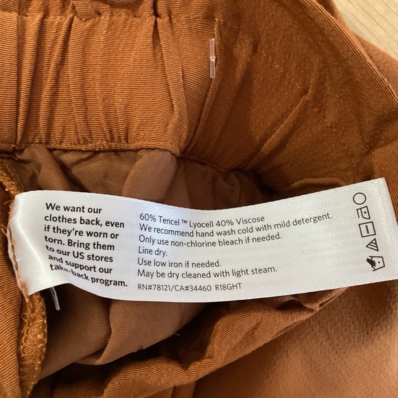 Eileen Fisher Paperbag Tencel Viscose Straight Leg Crepe Pants Size Small - Picture 7 of 8